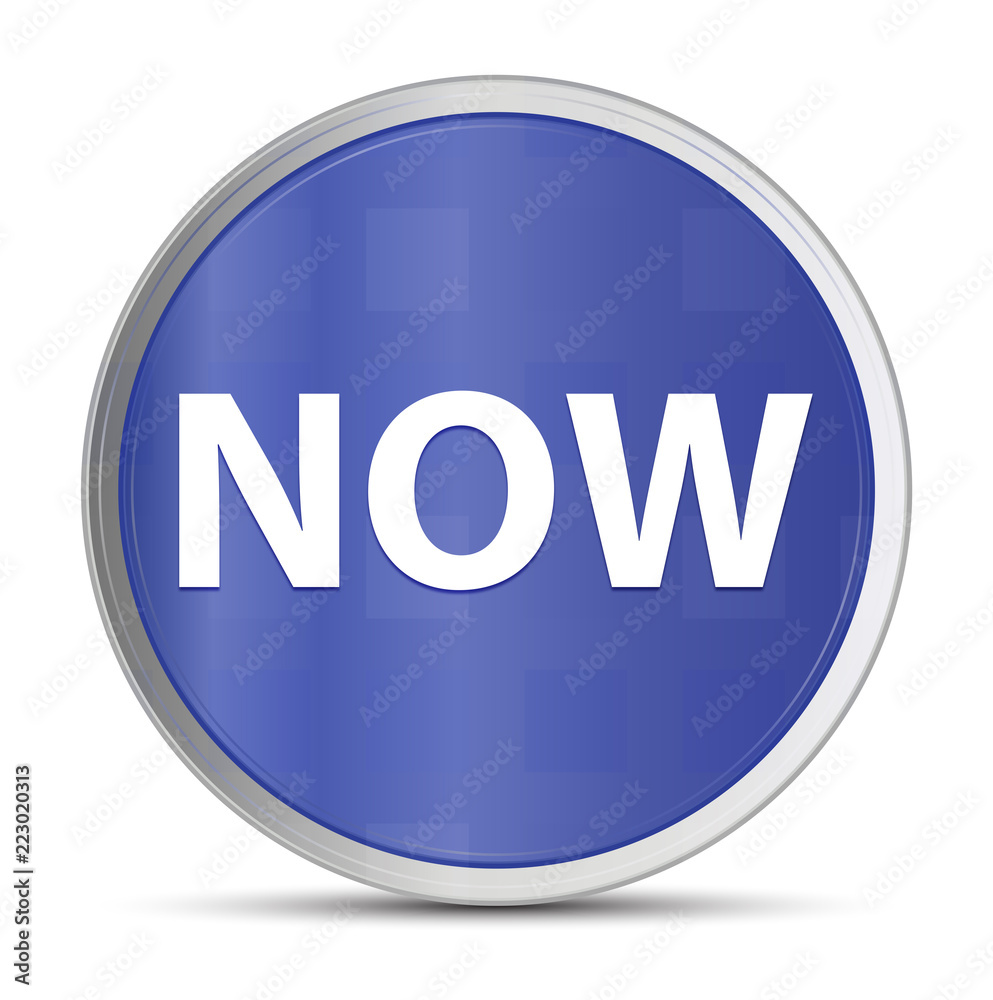 Now blue round button Now blue round button