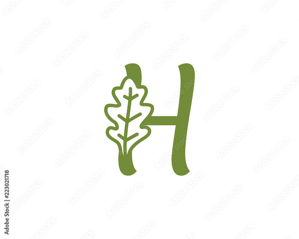 Oak And Letter H Logo Icon 001 Oak And Letter H Logo Icon 001