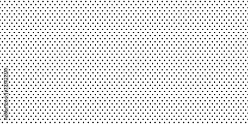 Seamless polka dots pattern. Black little circle points on white background. Lol doll style wallpaper.  photo