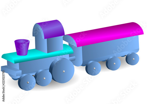  children's locomotive with wagon
