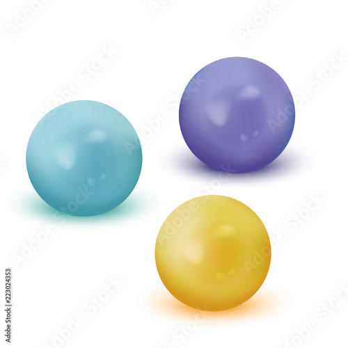 Colourful realistic pearls illustration. Perfect for cupcakes, desserts, cookies and ice cream web design ap or print.