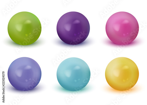 Colourful realistic pearls illustration. Perfect for cupcakes, desserts, cookies and ice cream web design ap or print.