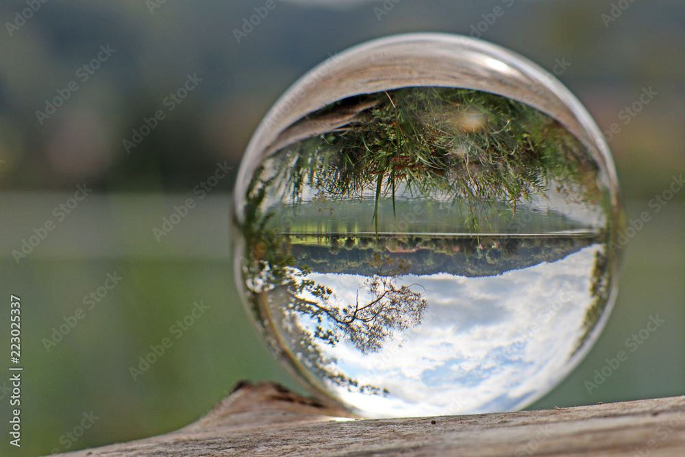 Fotografie Wohlensee in Kristallkugel, Schweiz