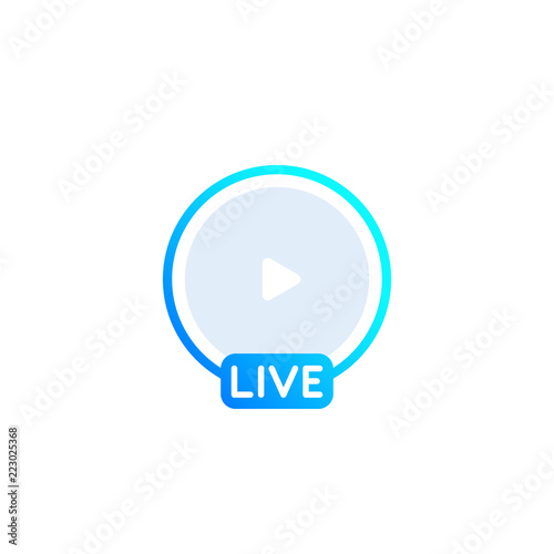 Live stream vector icon