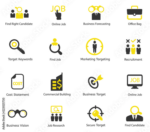 Ceo and HR vector icons