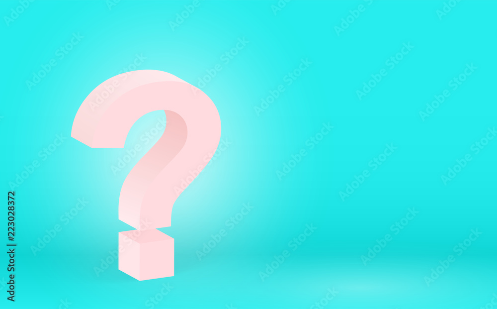 High detailed 3D pink question, vector illustration. Big pink question mark High detailed 3D pink question, vector illustration. Big pink question mark