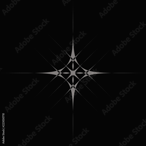 Rays pattern diamond pattern on a black background © Александр Репринцев