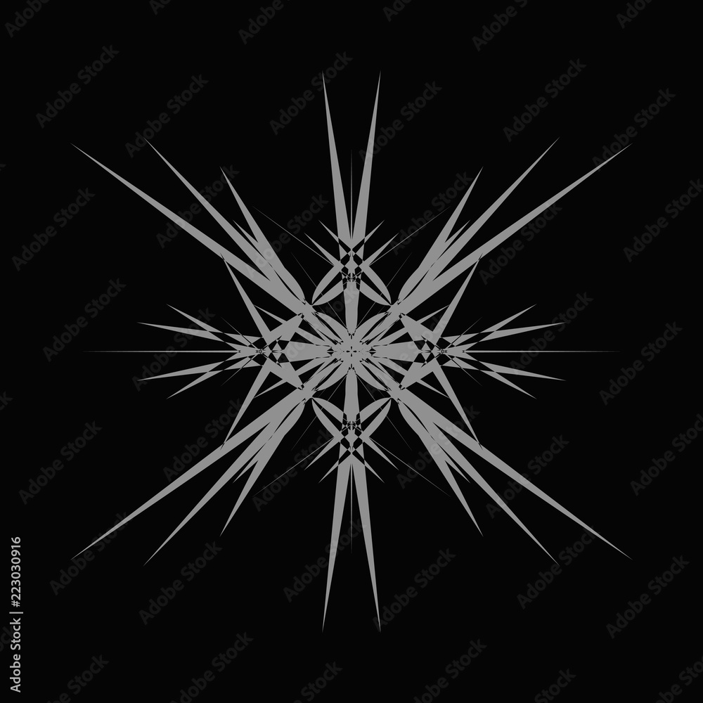 Fototapeta premium Square rays on a black background