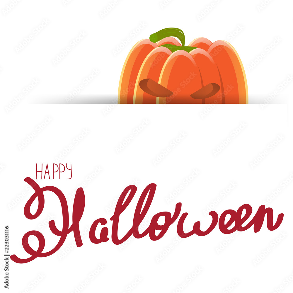A looking pumpkin. Handwritten text. A looking pumpkin. Handwritten text.