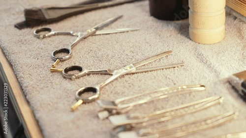 Tools for barber. Barbershop. Hairdresser for men.