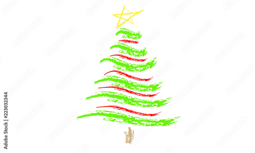 Illustration of tree sketch for christmas Illustration of tree sketch for christmas
