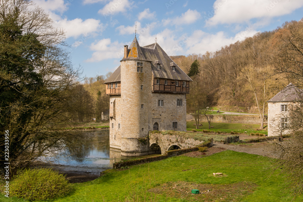 Crupet castle, a tiny medieval castle near Namur, Belgium