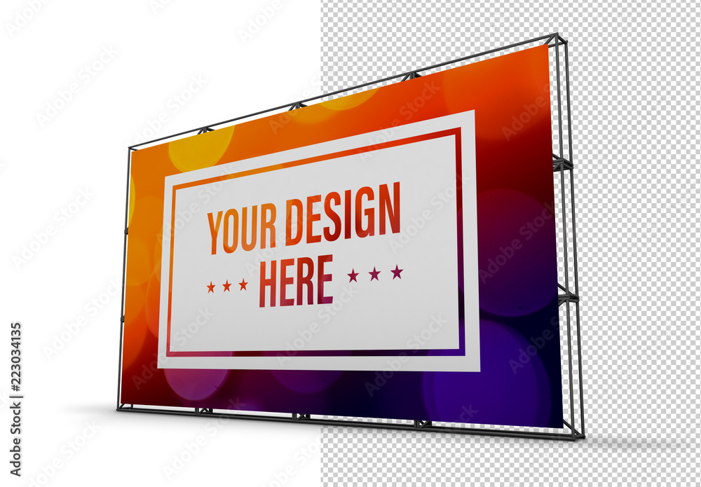 Promotional Event Signage Mockup Stock Template Adobe Stock