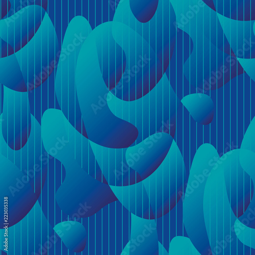 Abstract  wave fluid blue c...