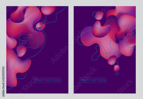 Abstract pink wave fluid cr...