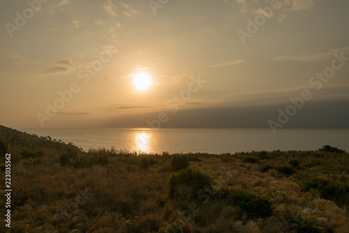 A sunrise in the renega of Oropesa del Mar