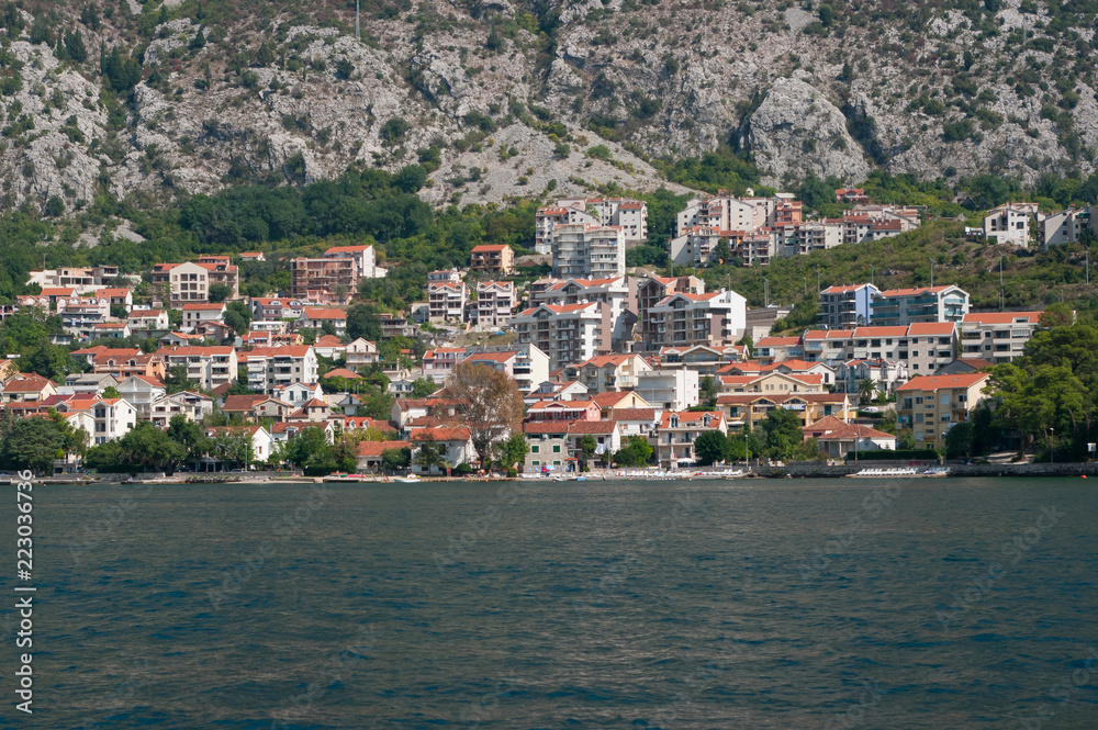 Kotor, Montenegro - September 14, 2018. A small town on the Gulf Coast, which is called Boka Kotorska, Montenegro.