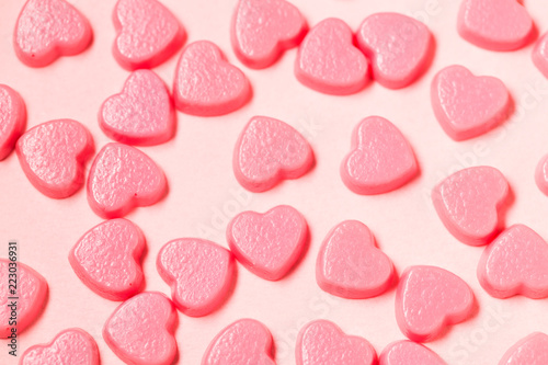 Pink Heart shape candy