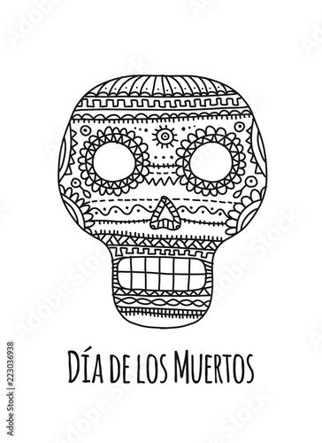Day of the dead. Mexican sugar skull for your design