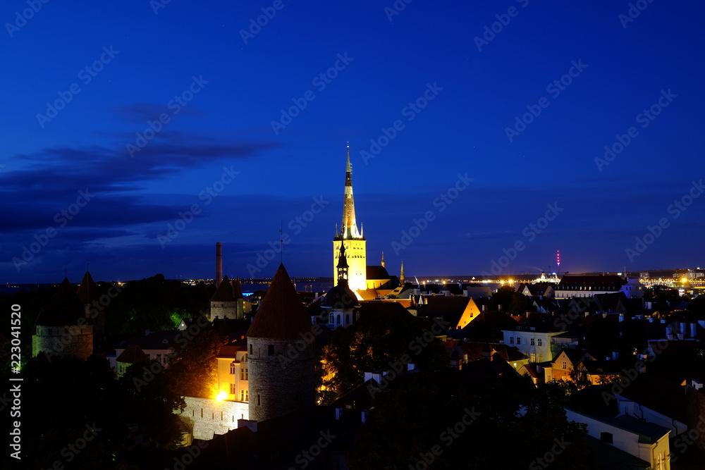 Tallinn, Estonia by night