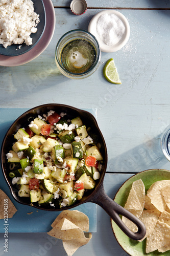 Mexican Pan Cooked Zucchini