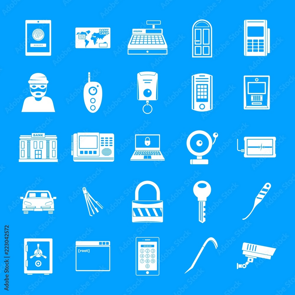 Burglar robber mugger plunderer icons set. Simple illustration of 25 burglar robber mugger plunderer vector icons for web Burglar robber mugger plunderer icons set. Simple illustration of 25 burglar robber mugger plunderer vector icons for web