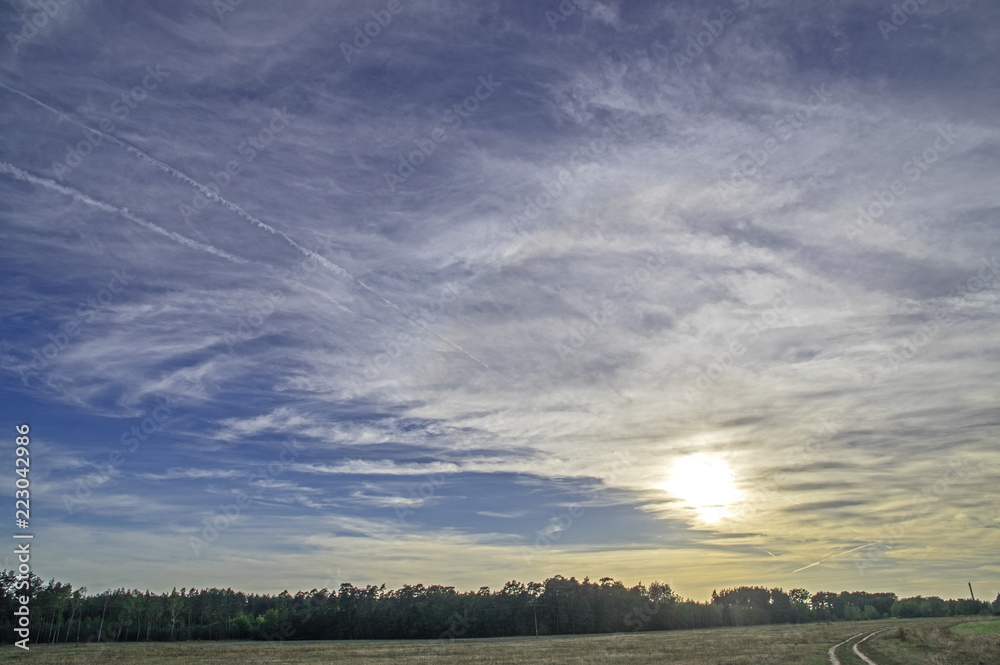Fototapeta premium Lekko zachmurzone niebo.