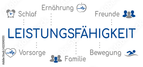 Leistungsfähigkeit Infografik Blau