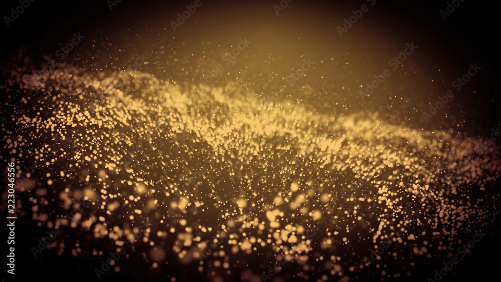 Abstract particle blue and red wave background. Dynamic wavy effect flow with glowing sparkles. Motion graphics 3D illustrationbackdrop with depth of field. 4K Abstract particle blue and red wave background. Dynamic wavy effect flow with glowing sparkles. Motion graphics 3D illustrationbackdrop with depth of field. 4K