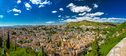 Panoramic view from the famous Alhambra, Granada