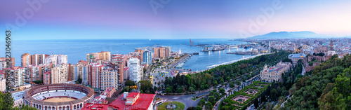Port of Malaga in dusk