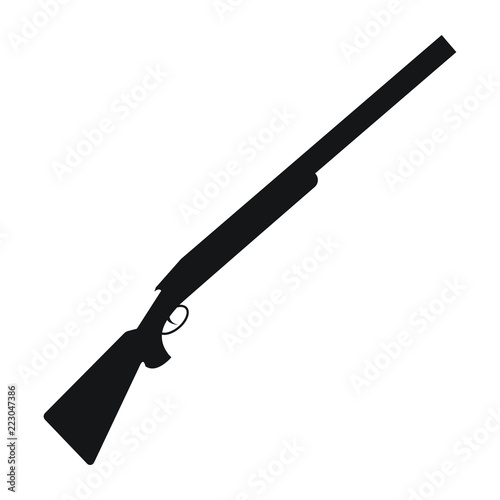 Wallpaper Mural A black and white silhouette of a shotgun Torontodigital.ca