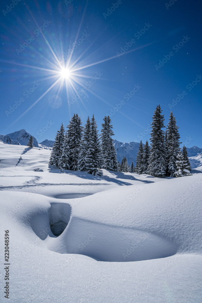 Fototapeta Zima w Alpach
