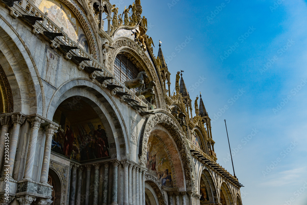 Basilica di San Marco (Saint Mark's Cathedral) at sunrise in Venice, Veneto, Italy