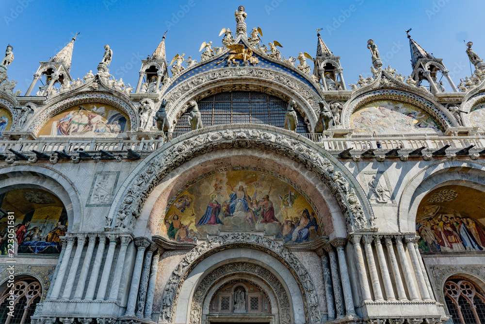 Basilica di San Marco (Saint Mark's Cathedral) at sunrise in Venice, Veneto, Italy