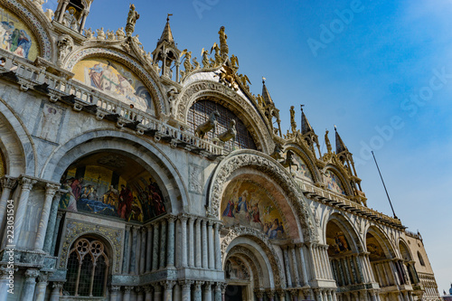 Basilica di San Marco (Saint Mark's Cathedral) at sunrise in Venice, Veneto, Italy © marcodotto