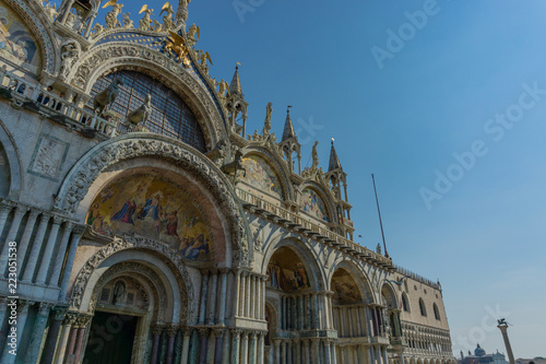 Basilica di San Marco (Saint Mark's Cathedral) at sunrise in Venice, Veneto, Italy © marcodotto