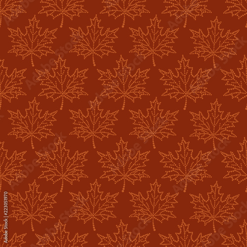 seamless pattern maple leaf