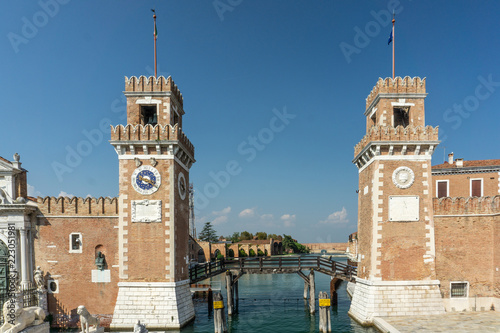 Obraz na płótnie Tower at the entrace of the Arsenale of Venice, Veneto, Italy w salonie