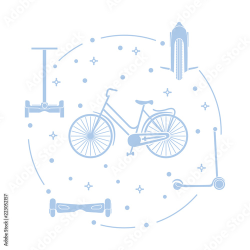Bike, segway, mono-wheel, scooter, gyroscooter.