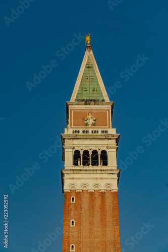 Obraz na płótnie Bell Tower St Mark's Square (Campanile in piazza San Marco), Venice, Veneto, Italy. Piazza San Marco is one of the main travel attractions in Italy. w salonie