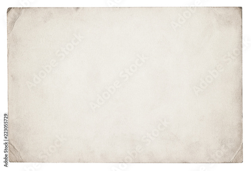 Vintage paper background isolated - (clipping path included)