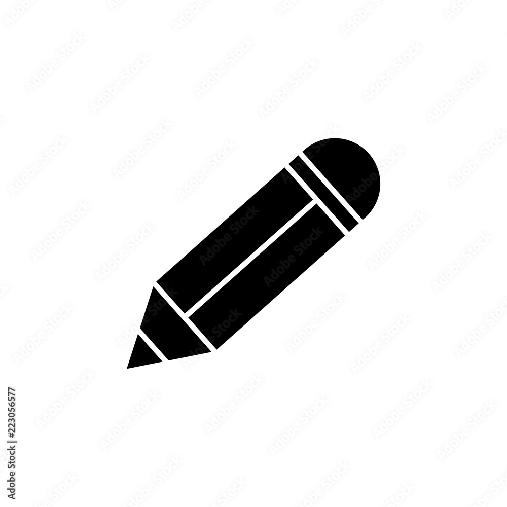 The icon of pencil, style. Simple flat icon illustration of pencil, style for a website or mobile application on white background The icon of pencil, style. Simple flat icon illustration of pencil, style for a website or mobile application on white background