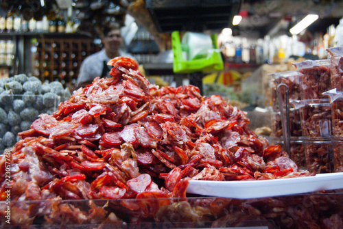 salami at the market