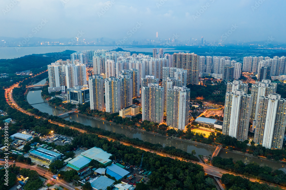 Obraz premium Hong Kong city at night
