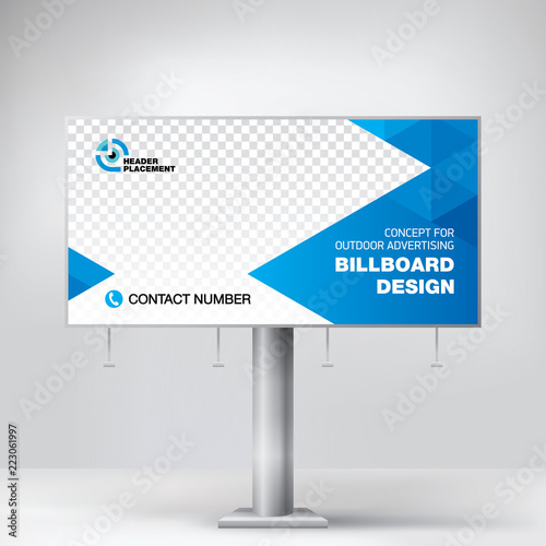 Billboard, creative design for outdoor advertising, banner for posting photos and text, modern graphic background, business concept for promotion