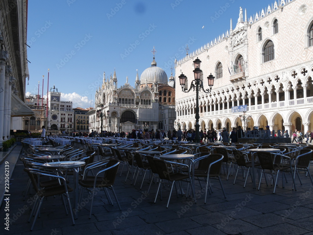 Naklejka premium Venezia - panorama di piazza San Marco dal Canal Grande
