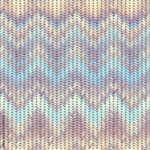 Seamless background pattern. Imitation of Sweater knitting with melange effect.