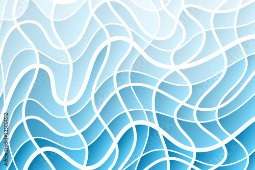 Abstract blue background with curved lines and gradient