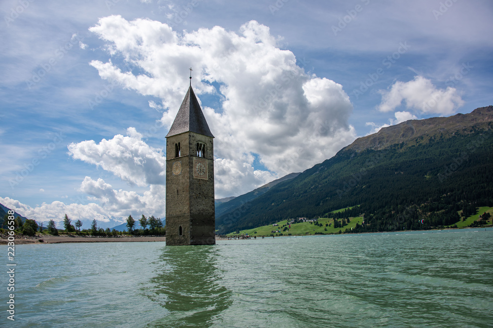 Submerged Bell Tower in Reschensee